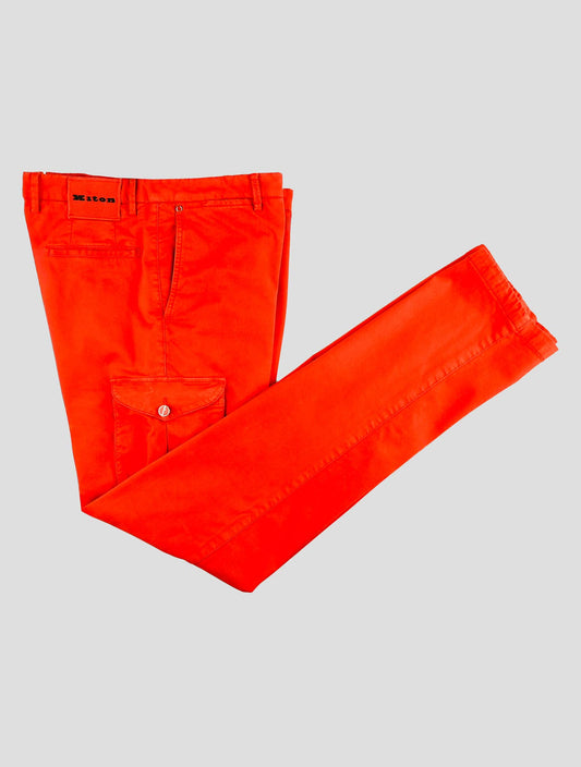 Kiton Red Cotton Ea Cargo Pants