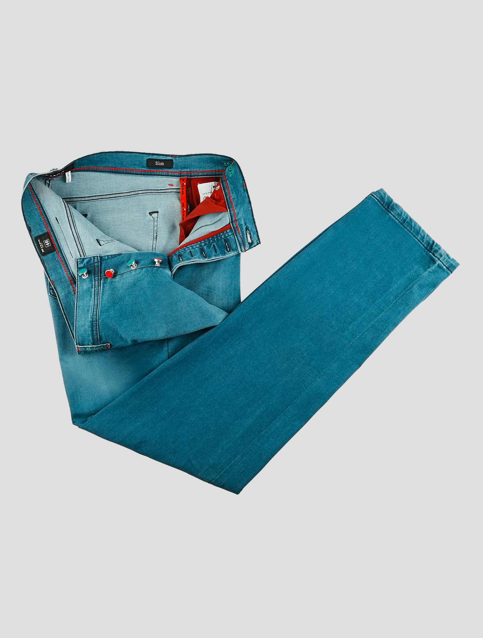 Kiton Blue Cotton Ea Jeans
