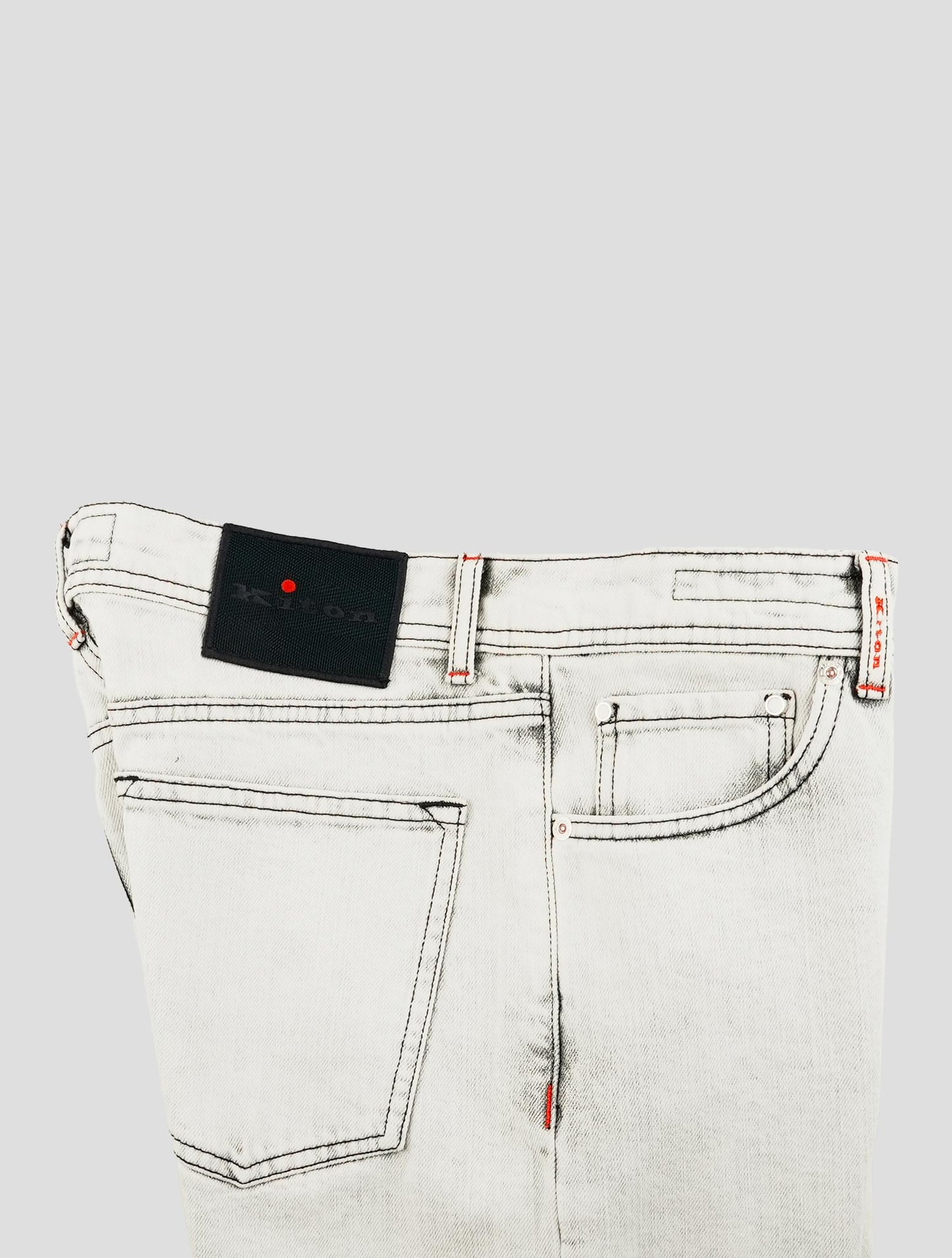 Kiton Gray Cotton Ea Jeans