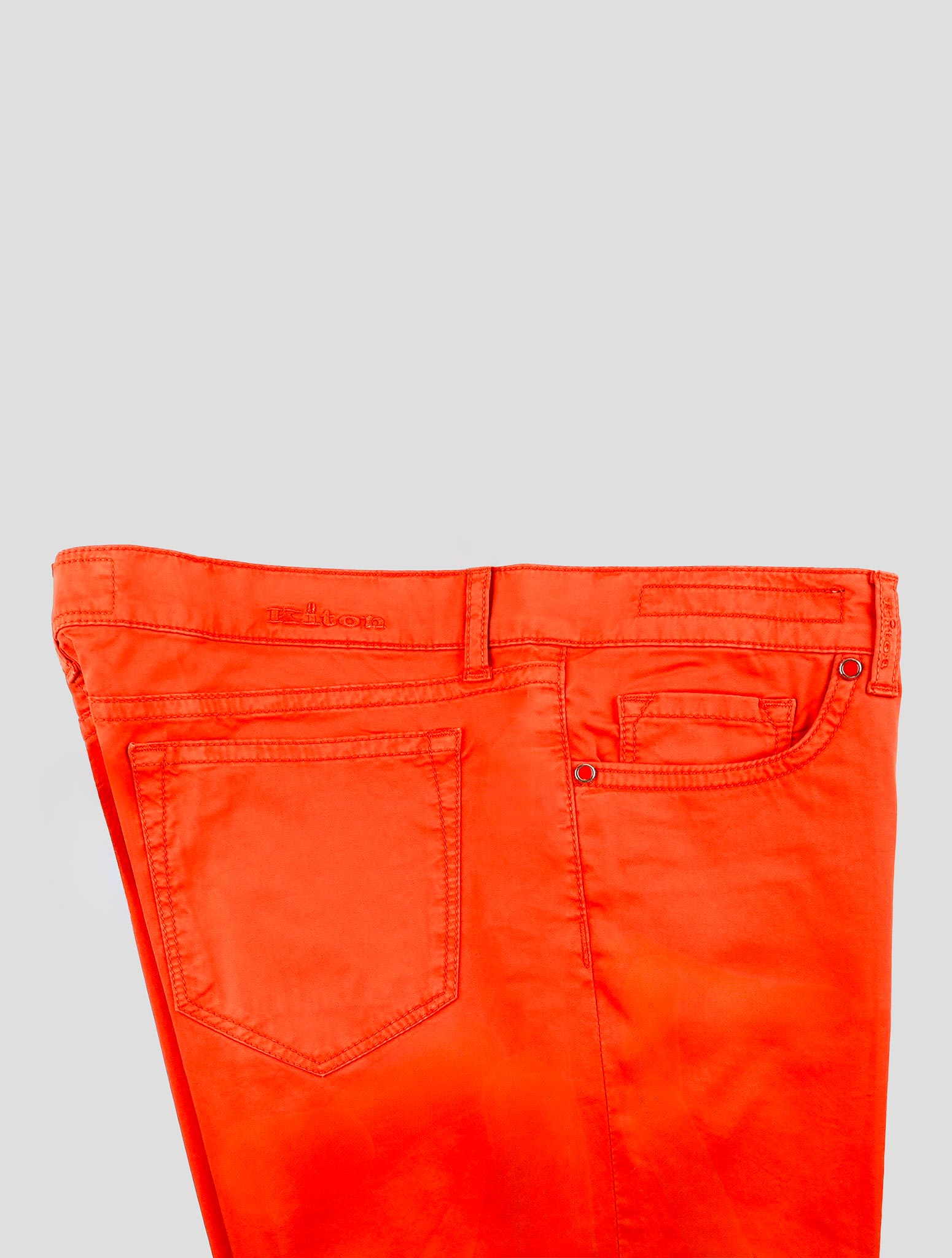 Kiton Red Cotton Ea Jeans