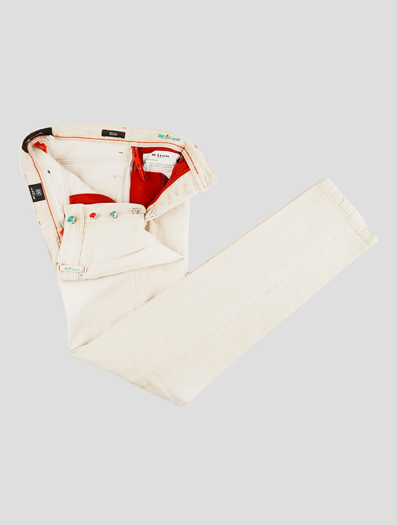 Kiton Beige Cotton Ea Jeans