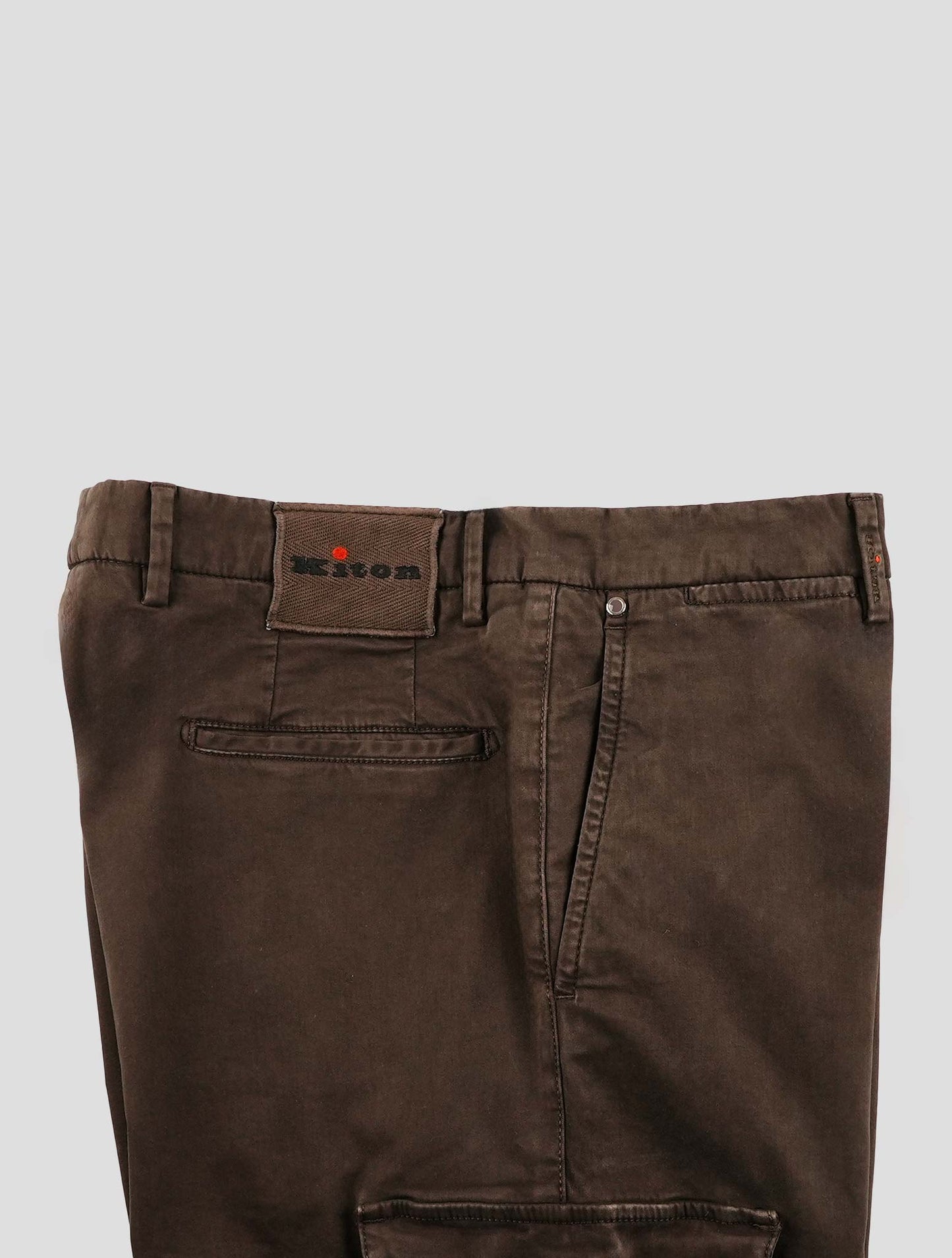 Kiton Brown Cotton Wool Ea Pants