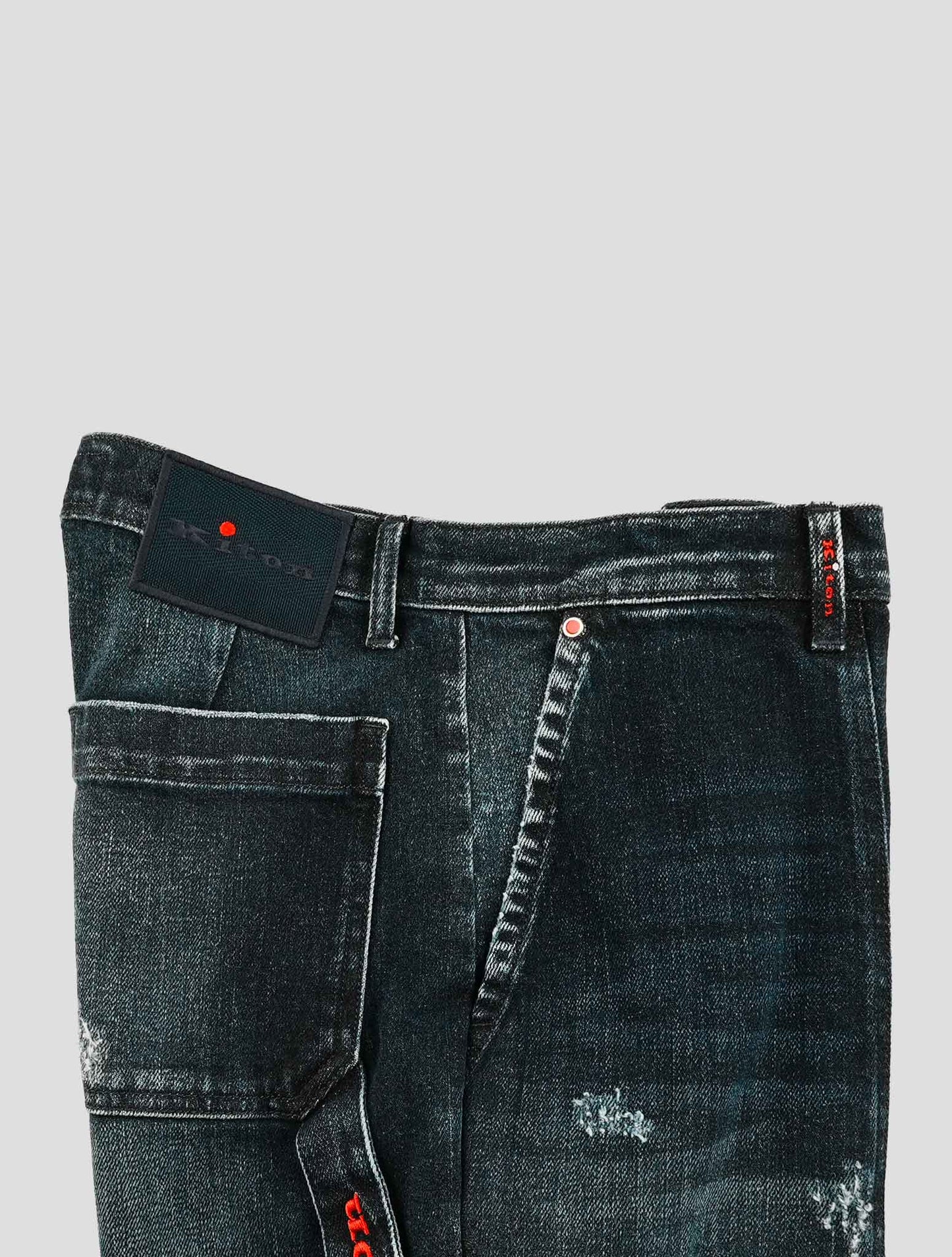 Kiton Blue Cotton Ea Jeans