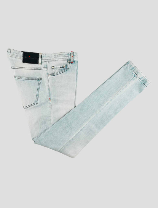 Kiton Light Blue Cotton Ea Jeans