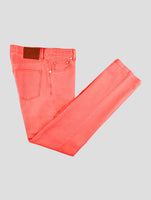 Kiton Red Cotton Jeans