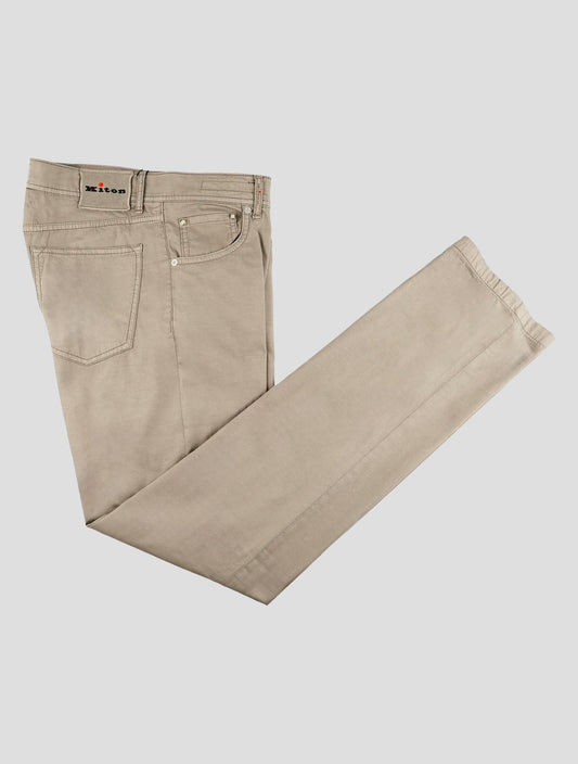 Kiton Gray Cotton Silk Ea Jeans