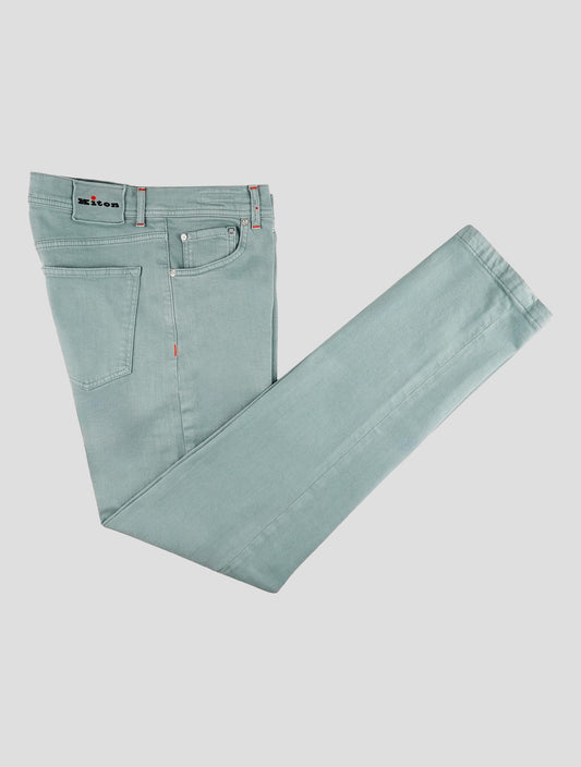 Kiton Light Blue Cotton Ea Jeans