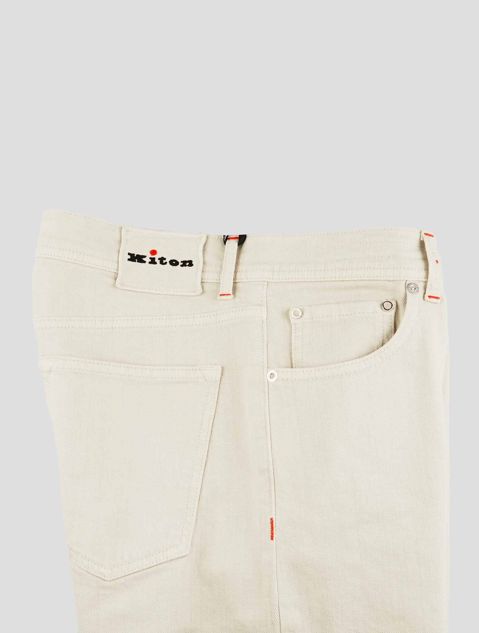 Kiton Beige Cotton Ea Jeans