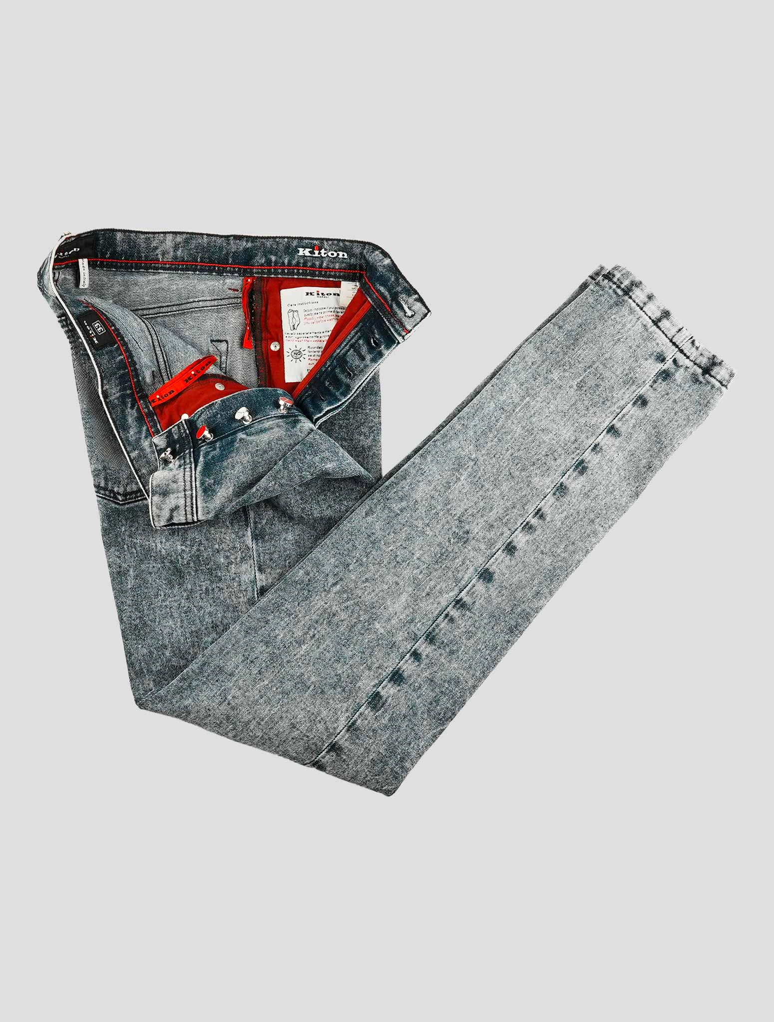 Kiton Blue Cotton Ea Jeans