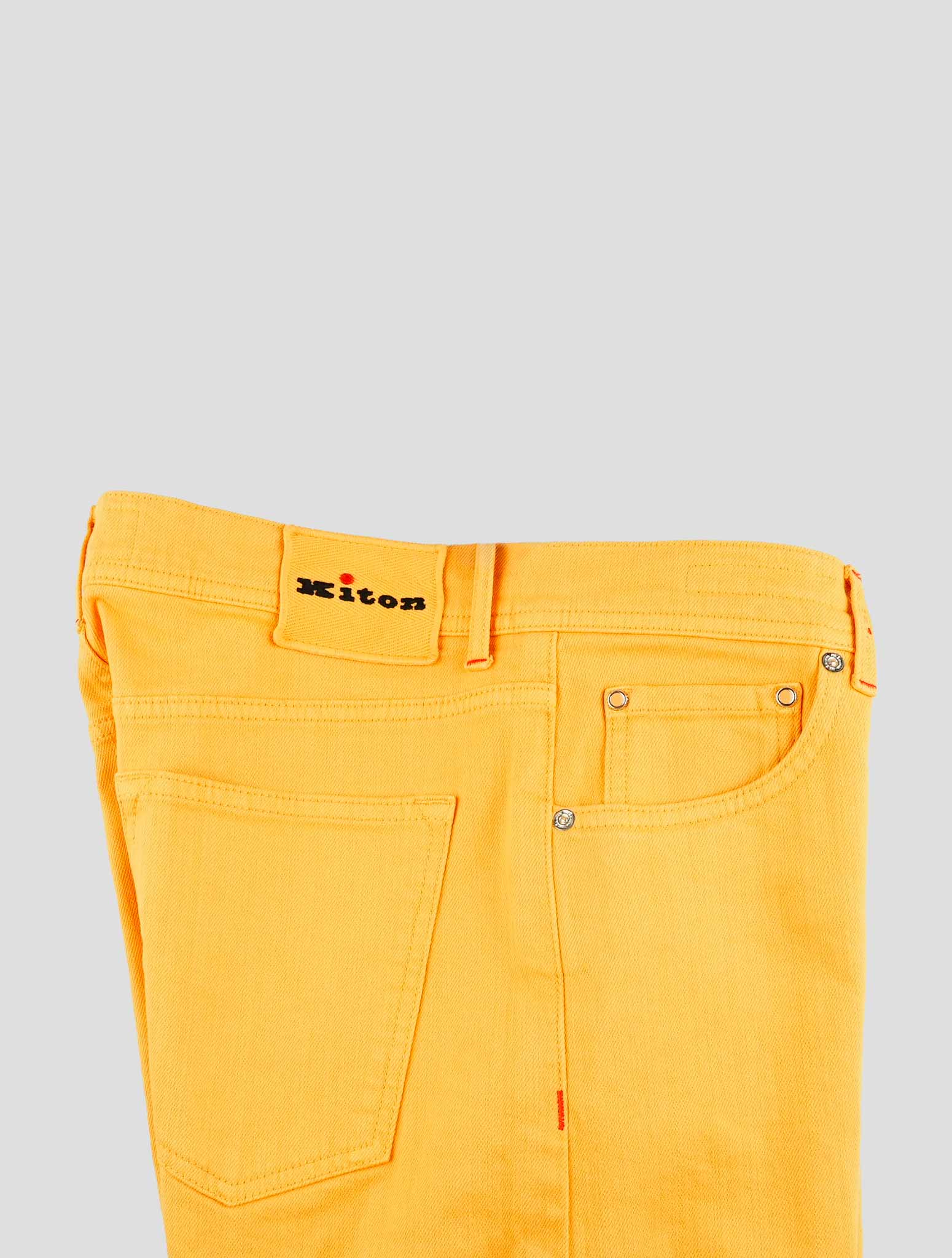 Kiton Orange Cotton Ea Jeans