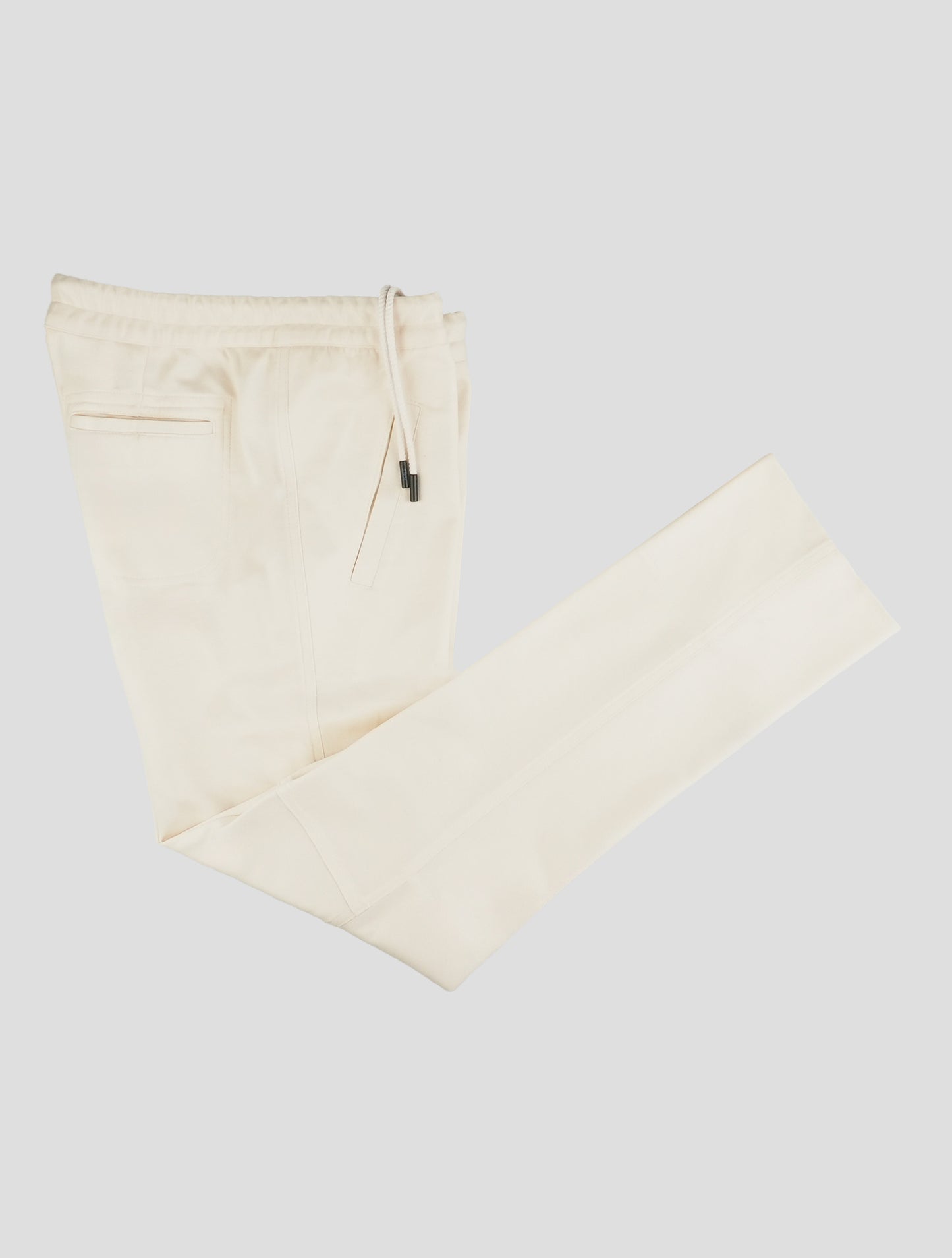 Kiton White Cashmere Cotton Pa Pants