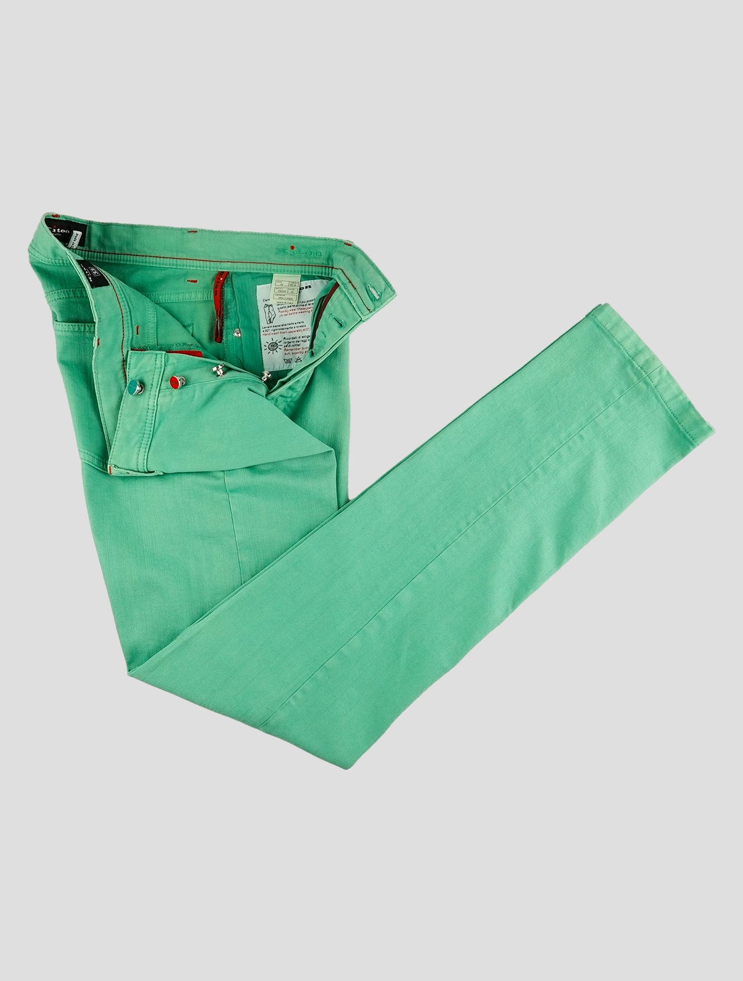 Kiton Green Cotton Ea Jeans