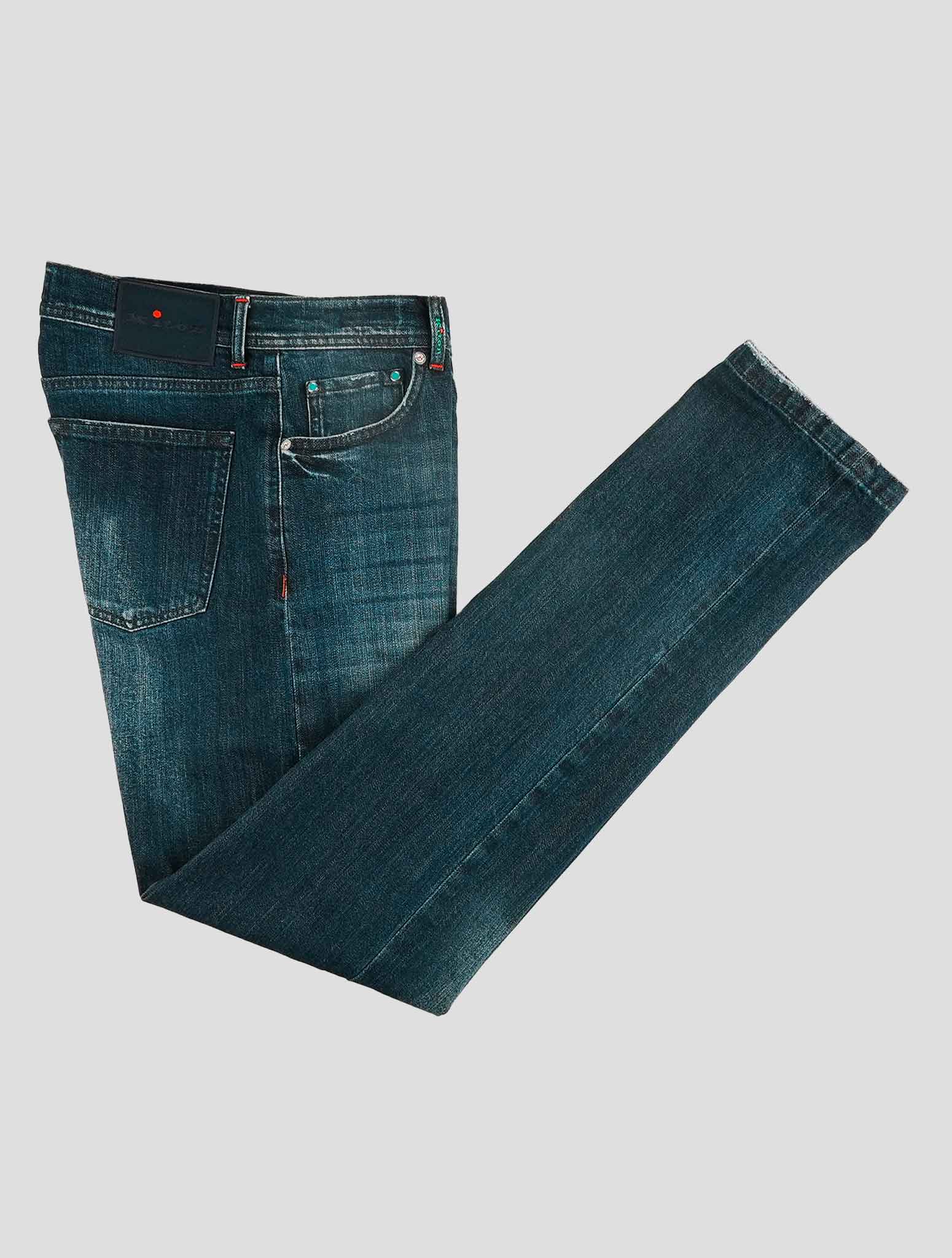 Kiton Blue Cotton Ea Jeans