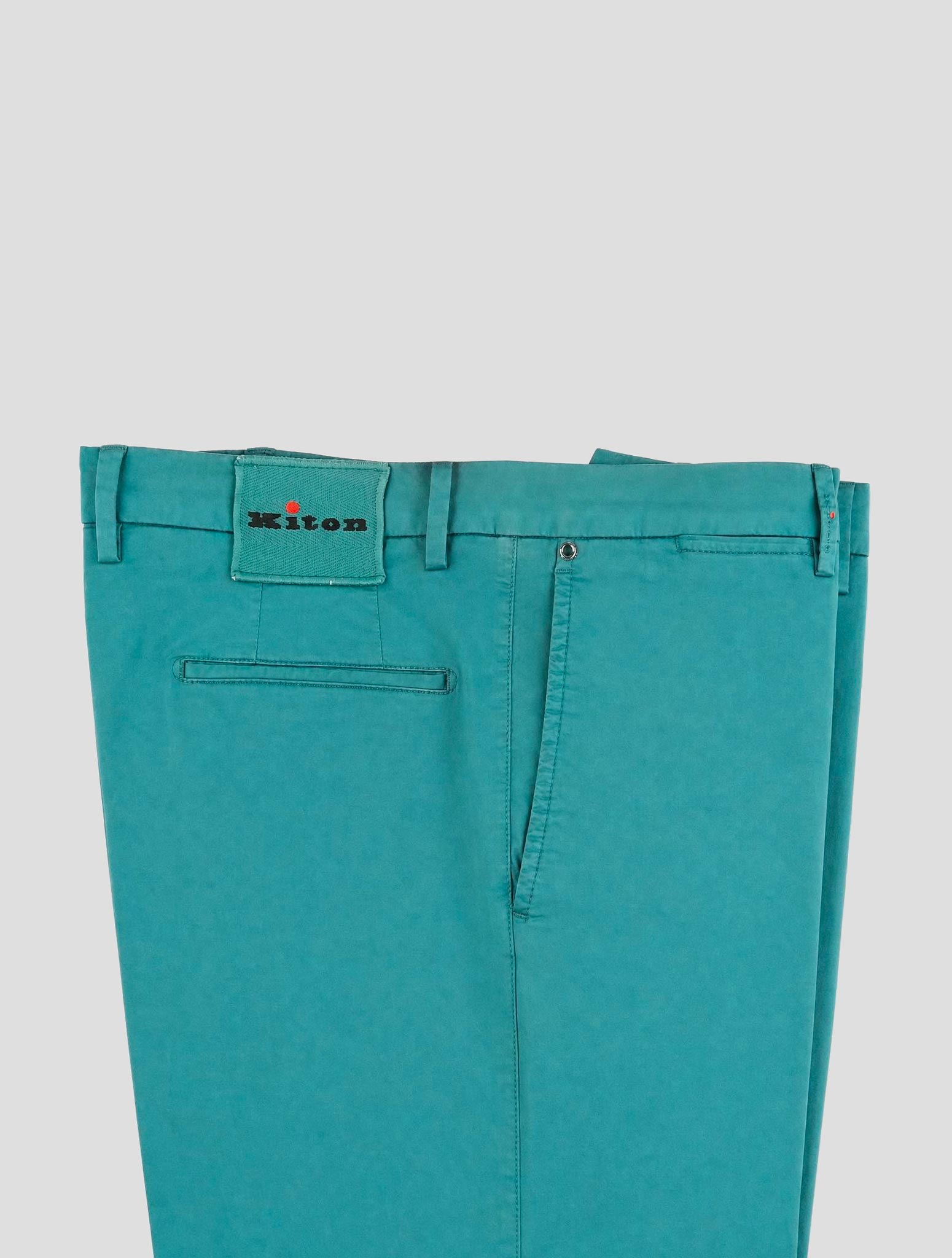 Kiton Green Cotton Ea Pants