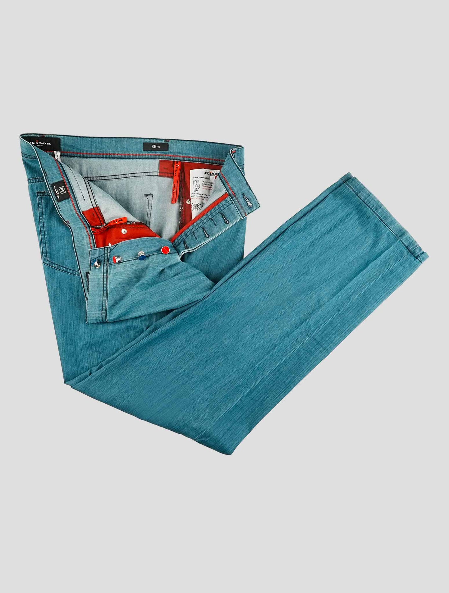 Kiton Blue Cotton Ea Jeans