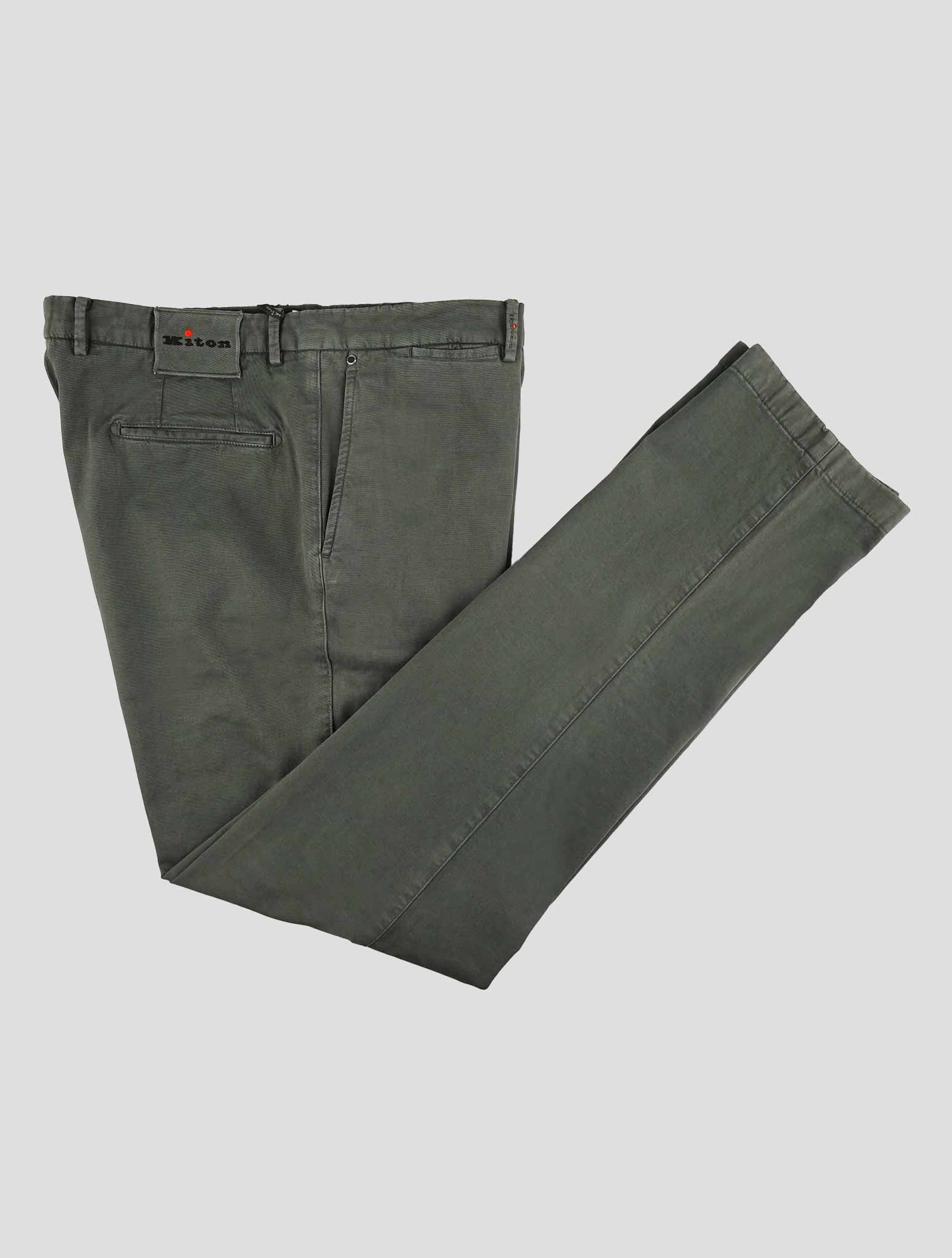 Kiton Dark Gray Cotton Cashmere Ea Pants