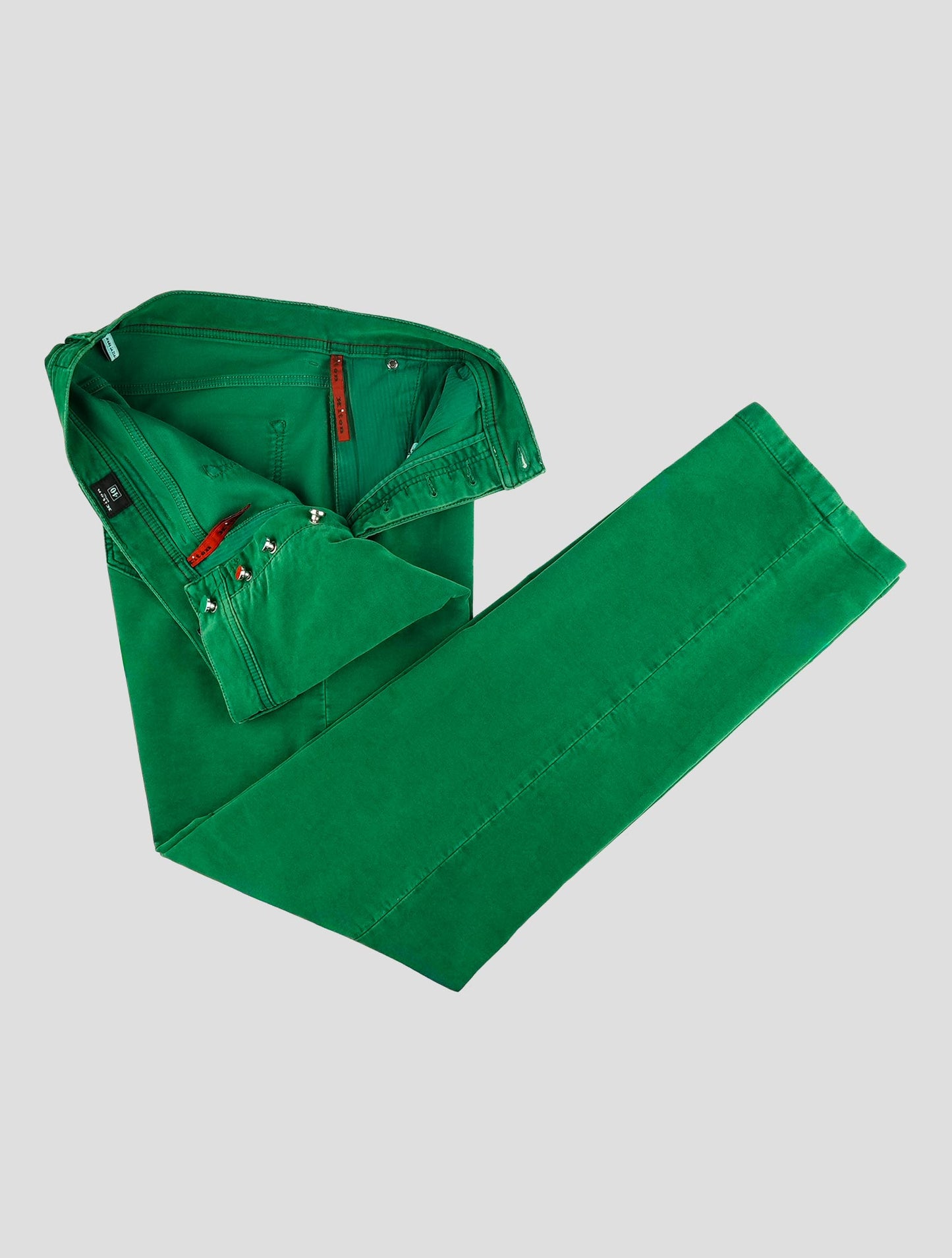 Kiton Green Cotton Ea Velvet Pants