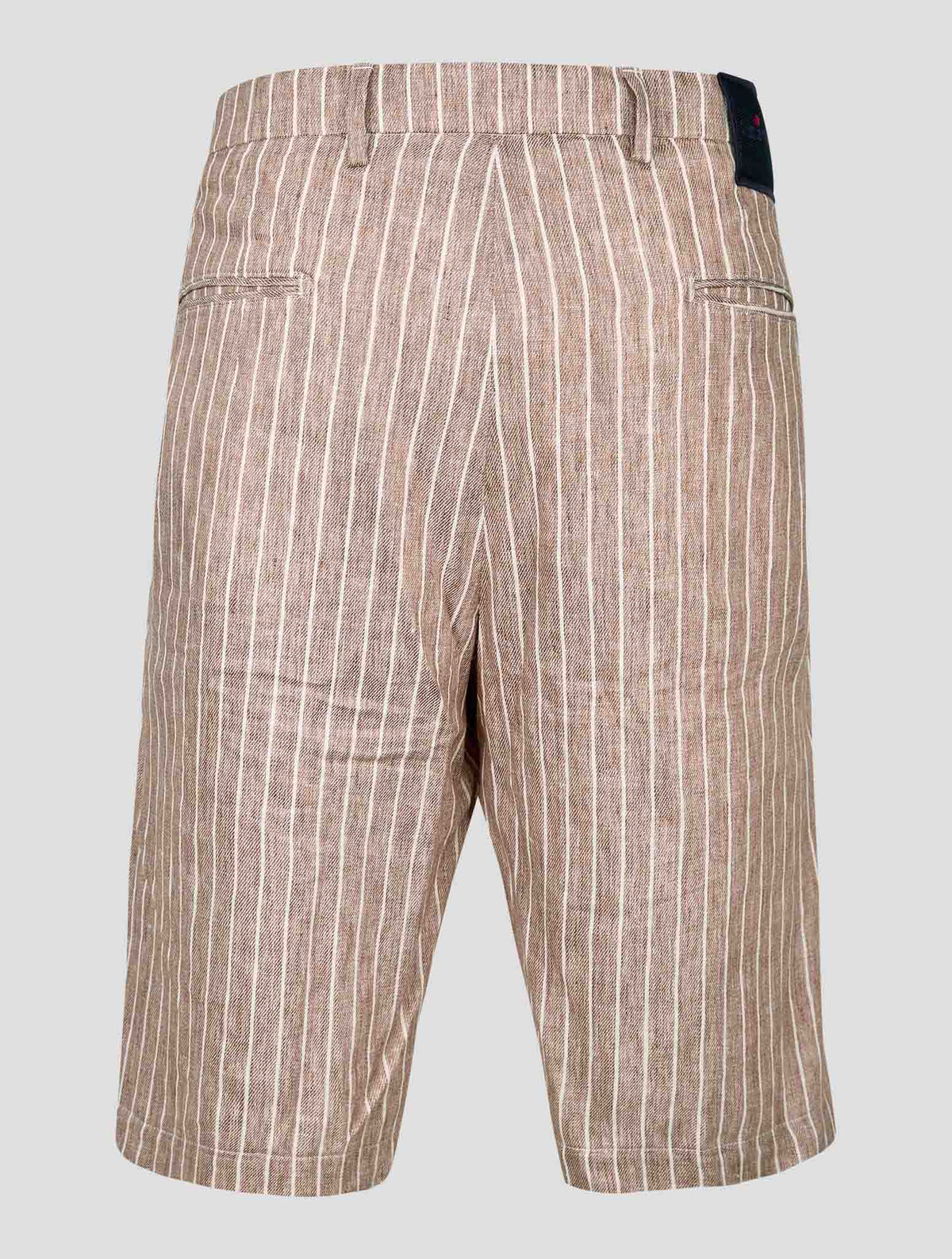 Kiton Beige White Linen Ea Pl Pants