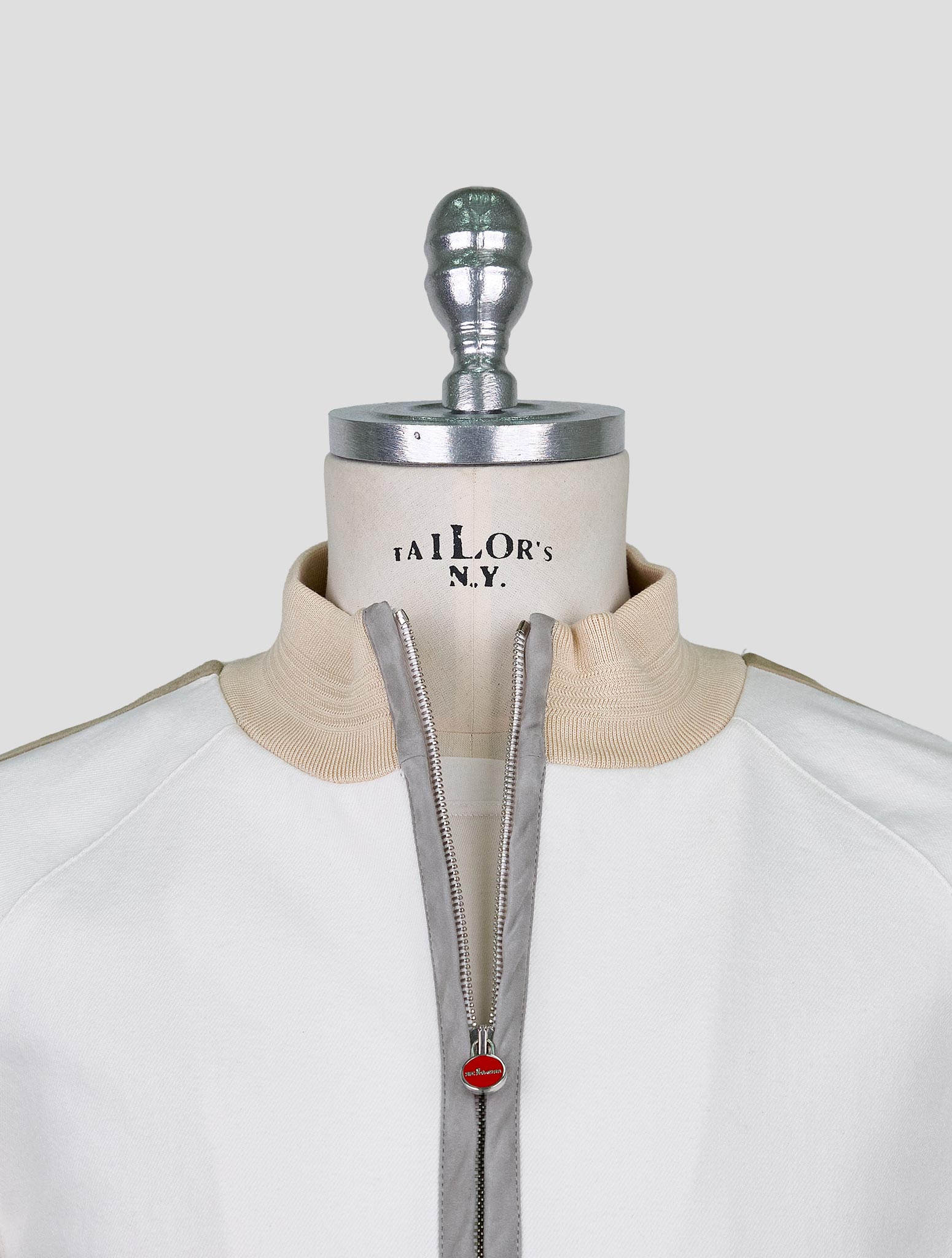 Kiton White Cotton Ea Coat