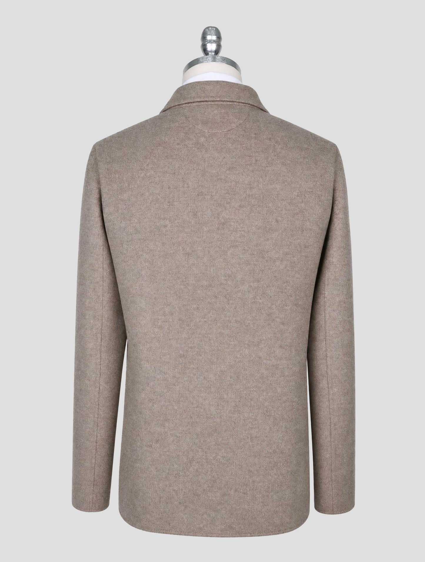 Kiton Beige Wool Cashmere Coat