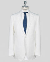 Kiton White Lyocell Viscose Silk Suit