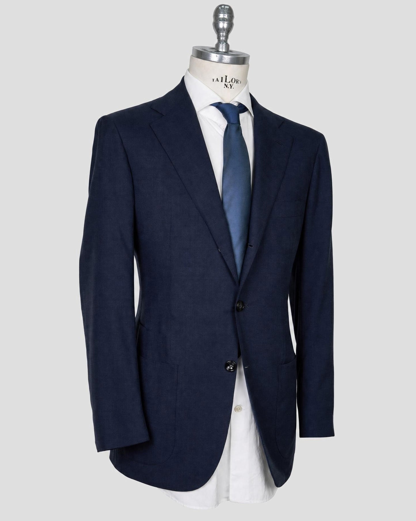 Kiton Blue Cashmere Silk Blazer