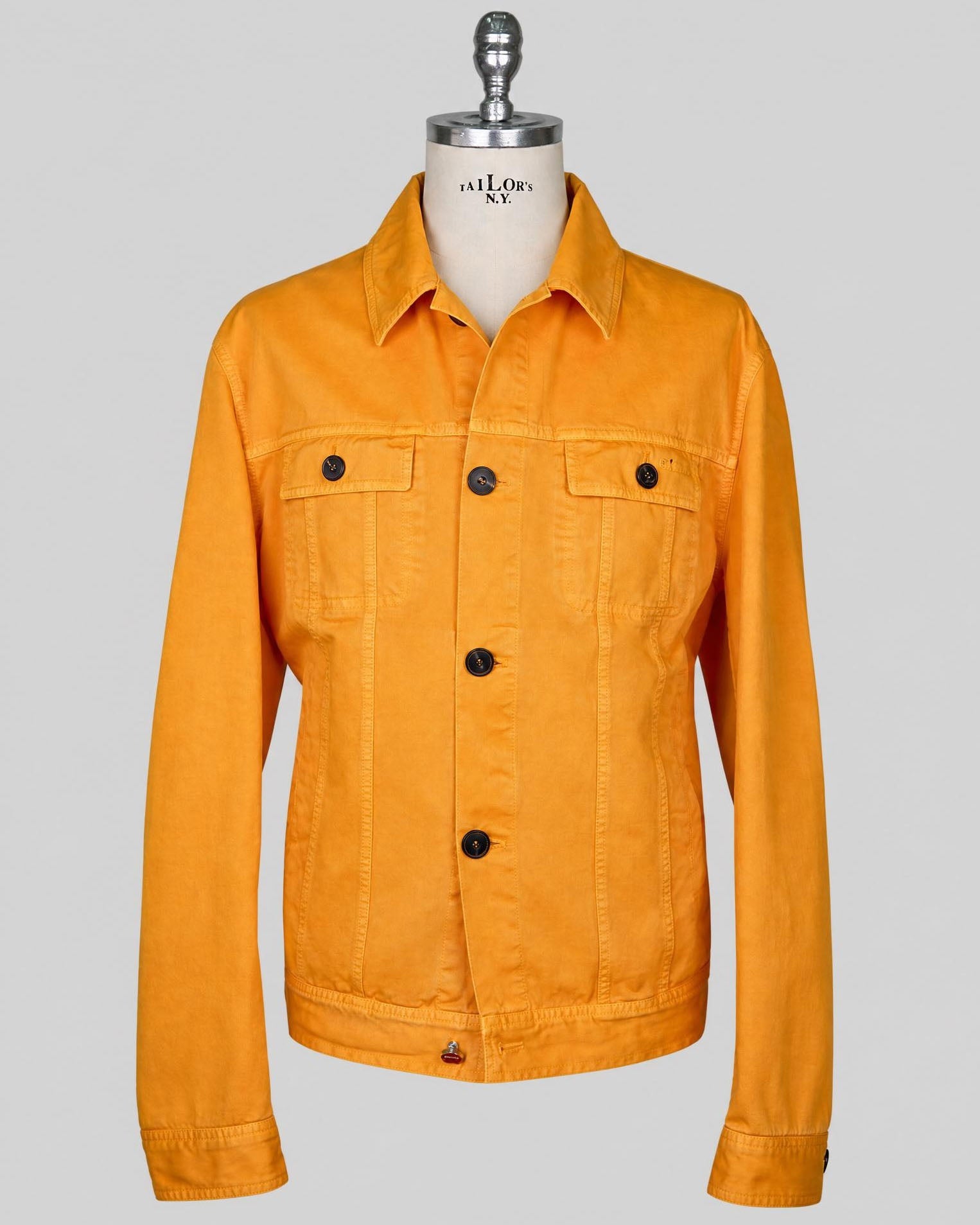 Kiton Orange Cotton Coat