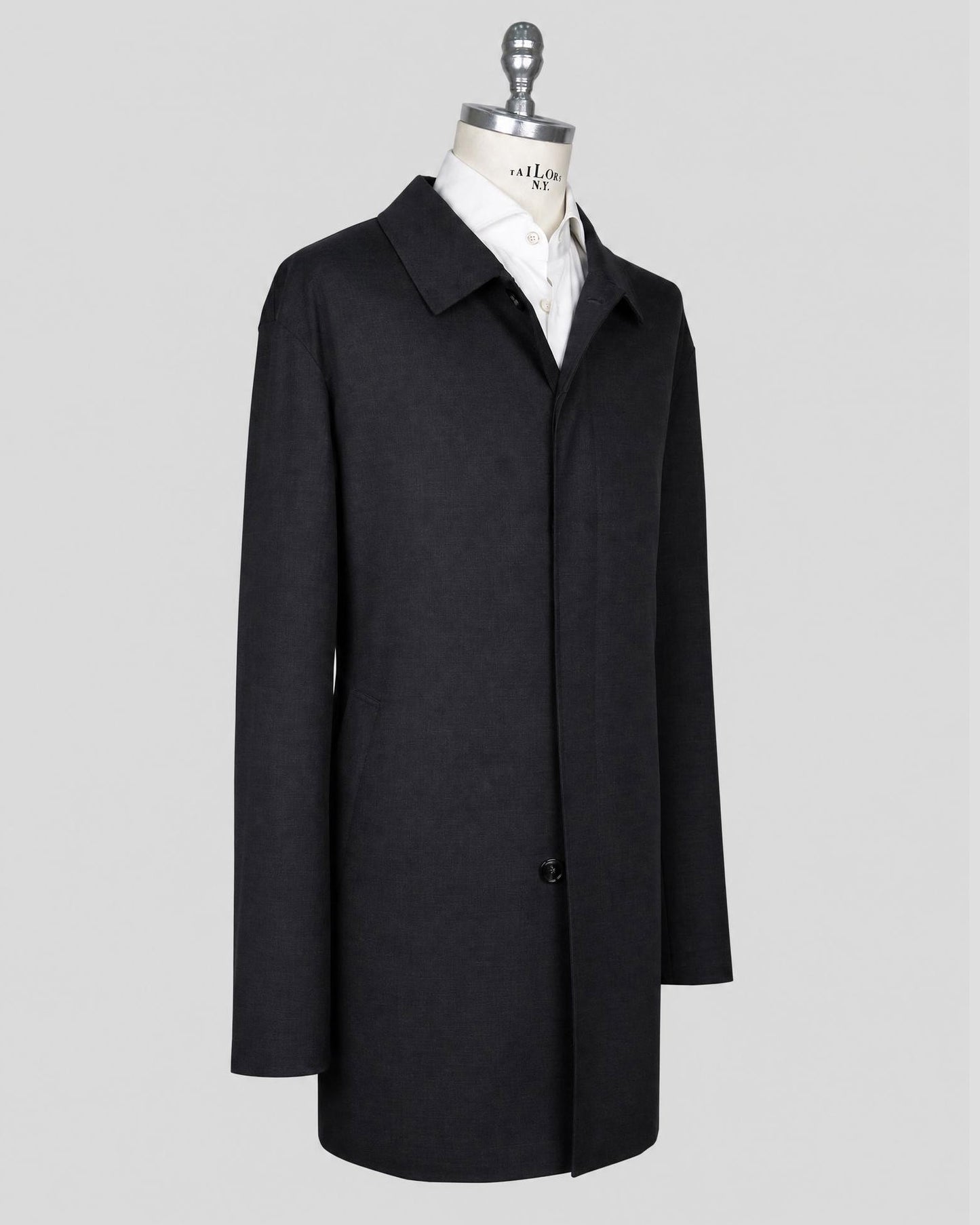 Kiton Gray Vrigin Wool Pa Ea Ovecoat