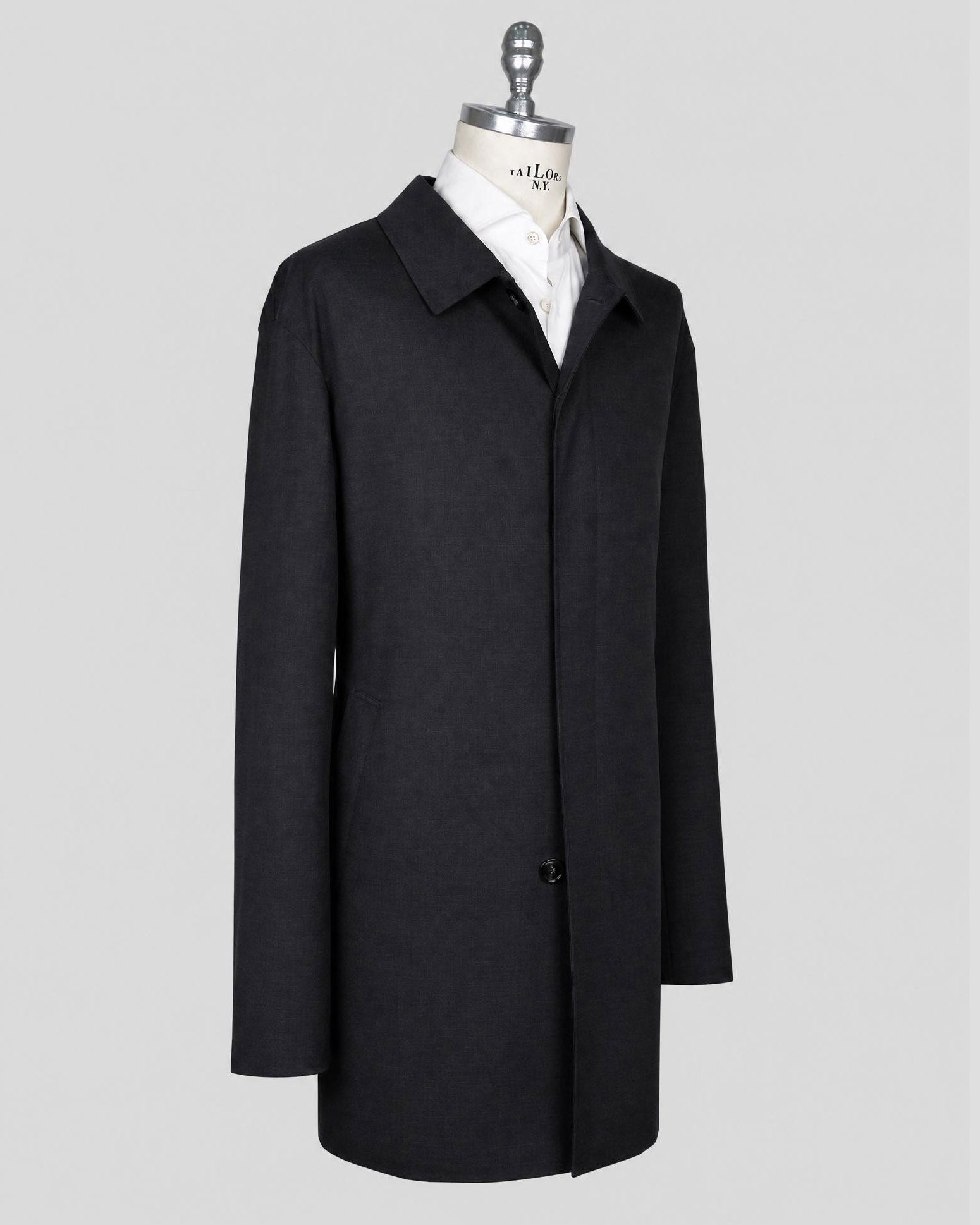 Kiton Gray Vrigin Wool Pa Ea Ovecoat