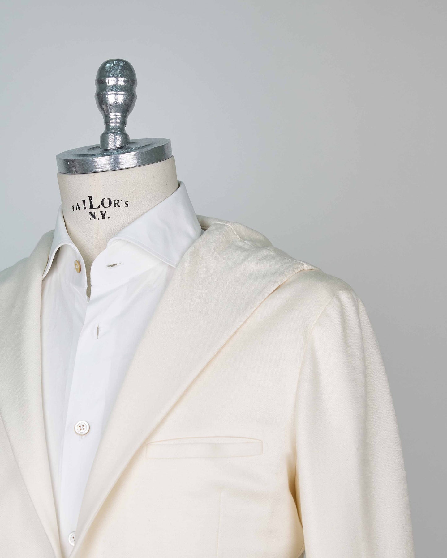 Kiton Knt White Cashmere Cotton Pa Blazer