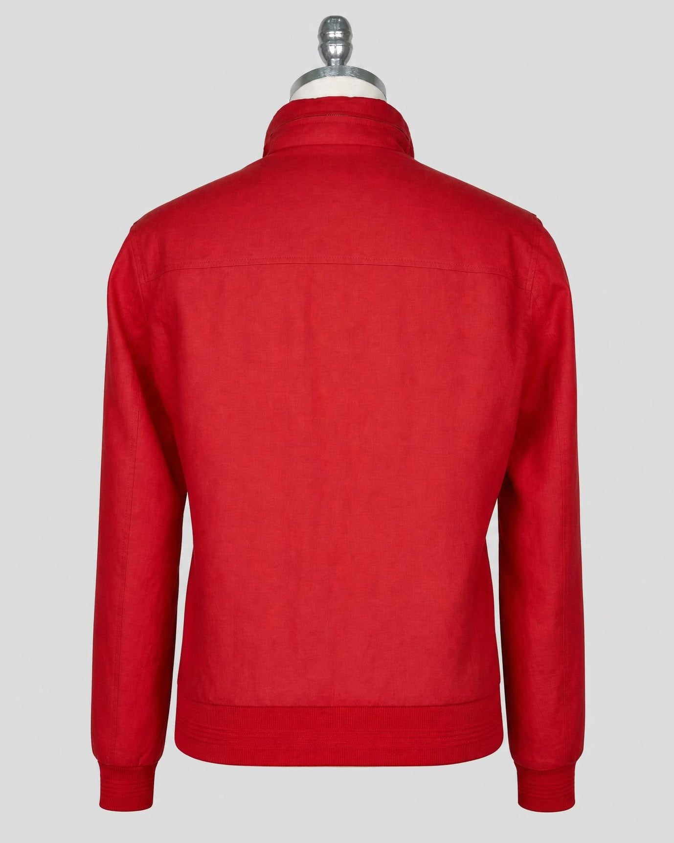 Kiton Red Cotton Virgin Wool Coat