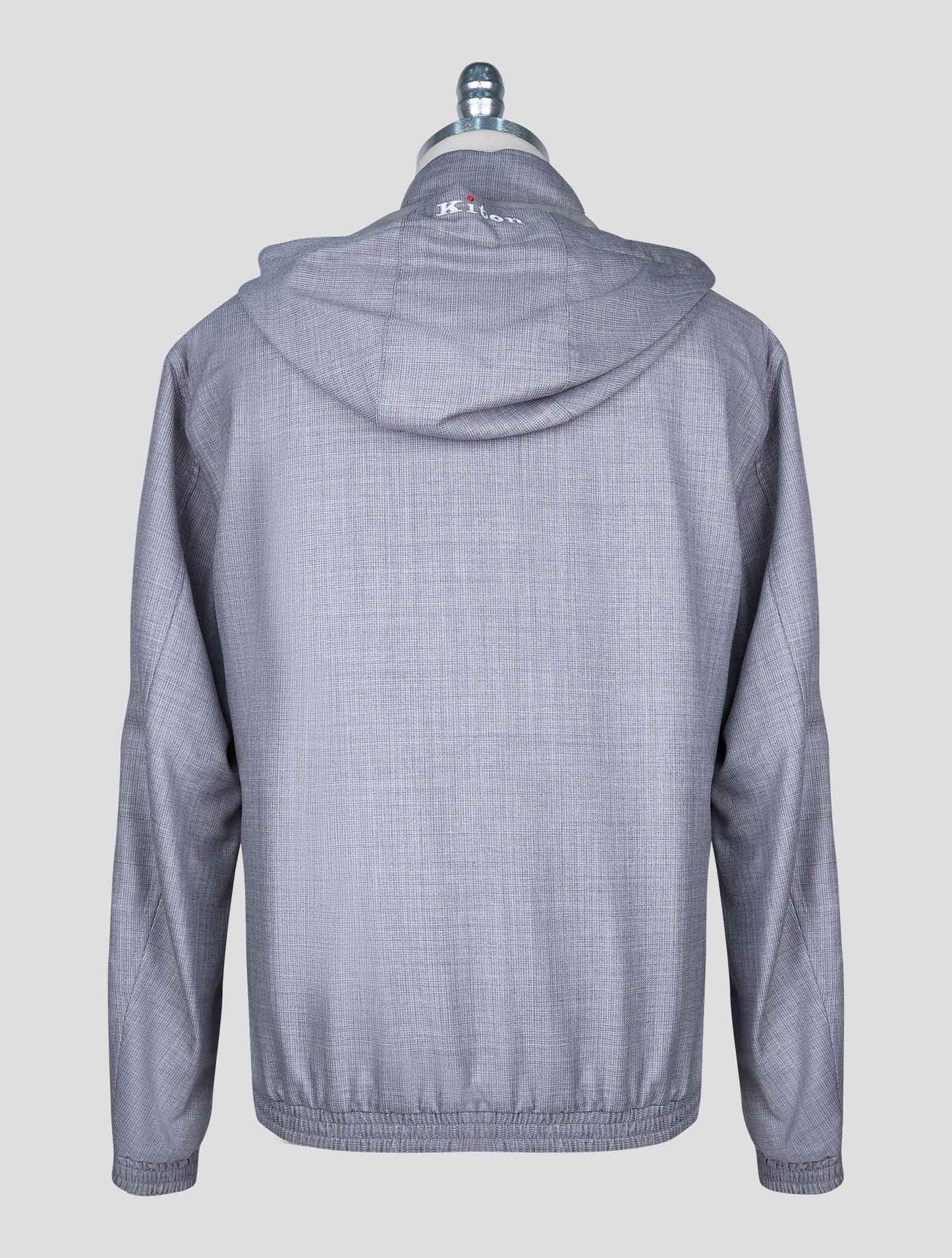 Kiton Gray Virgin Wool Pa Coat