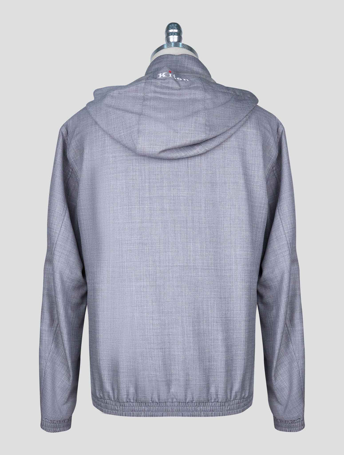 Kiton Gray Virgin Wool Pa Coat