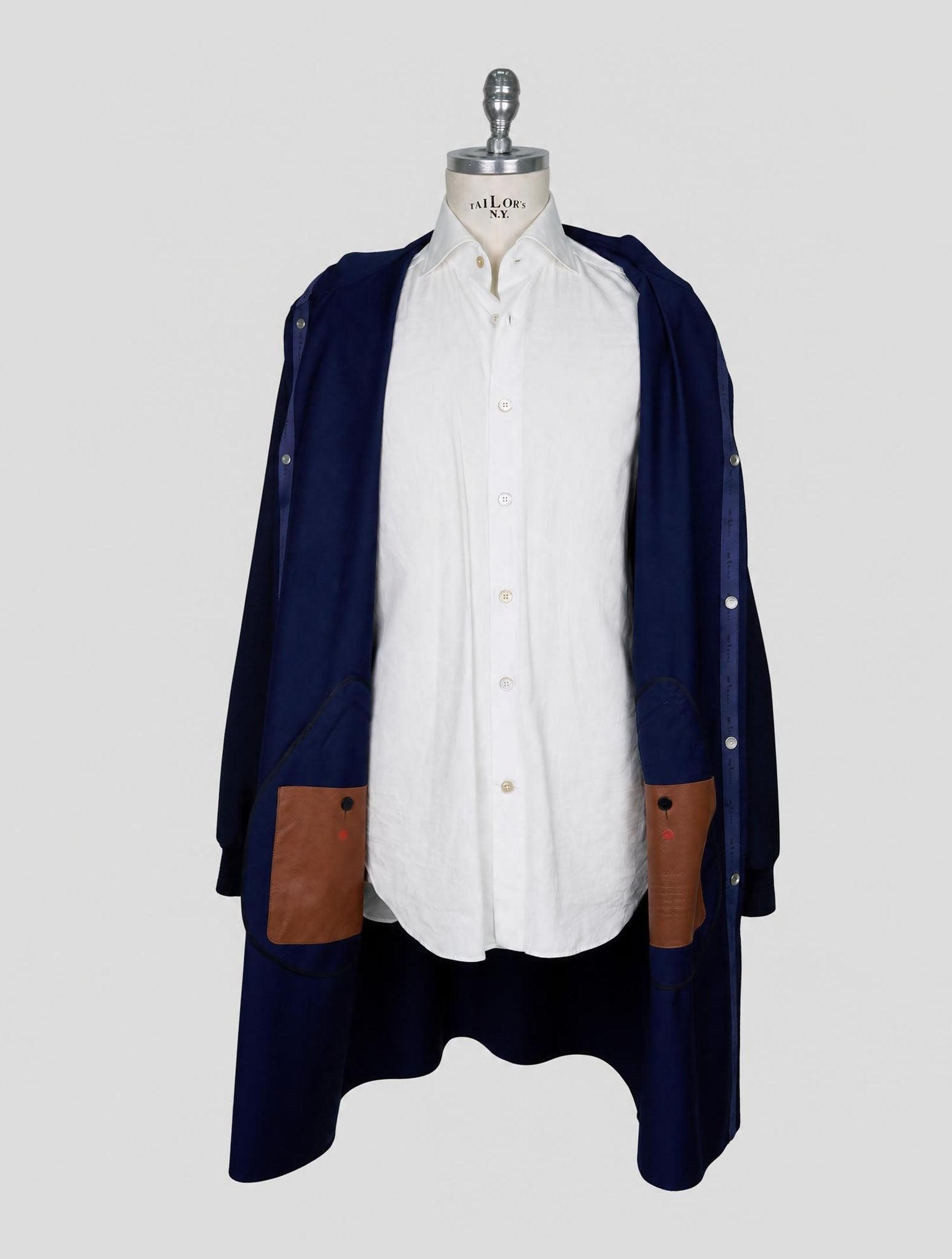 Kiton Blue Pa Wool Ea Silk Coat