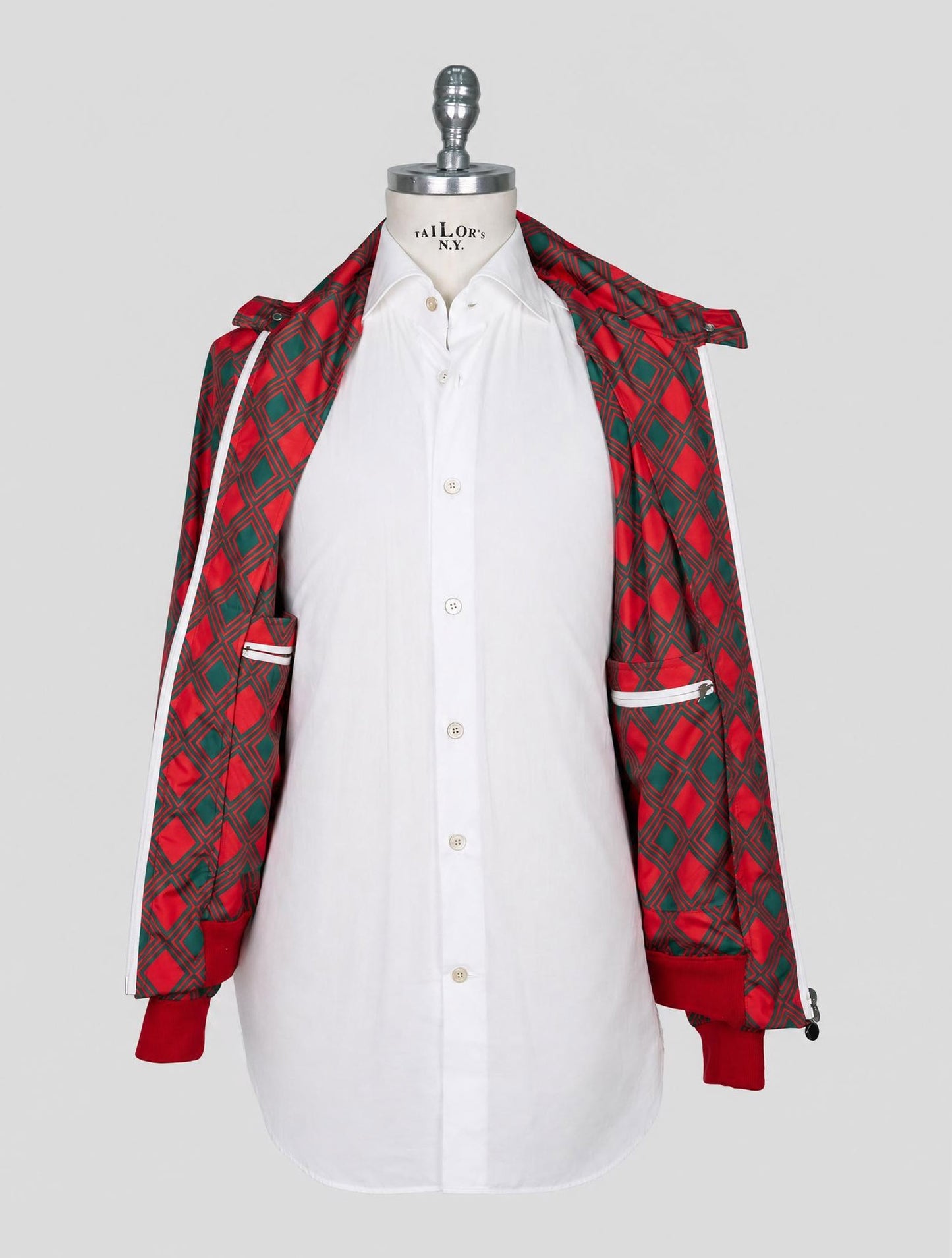 Kiton Red Green Pl Coat