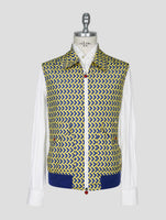 Kiton Yellow Blue Pl Coat Gilet