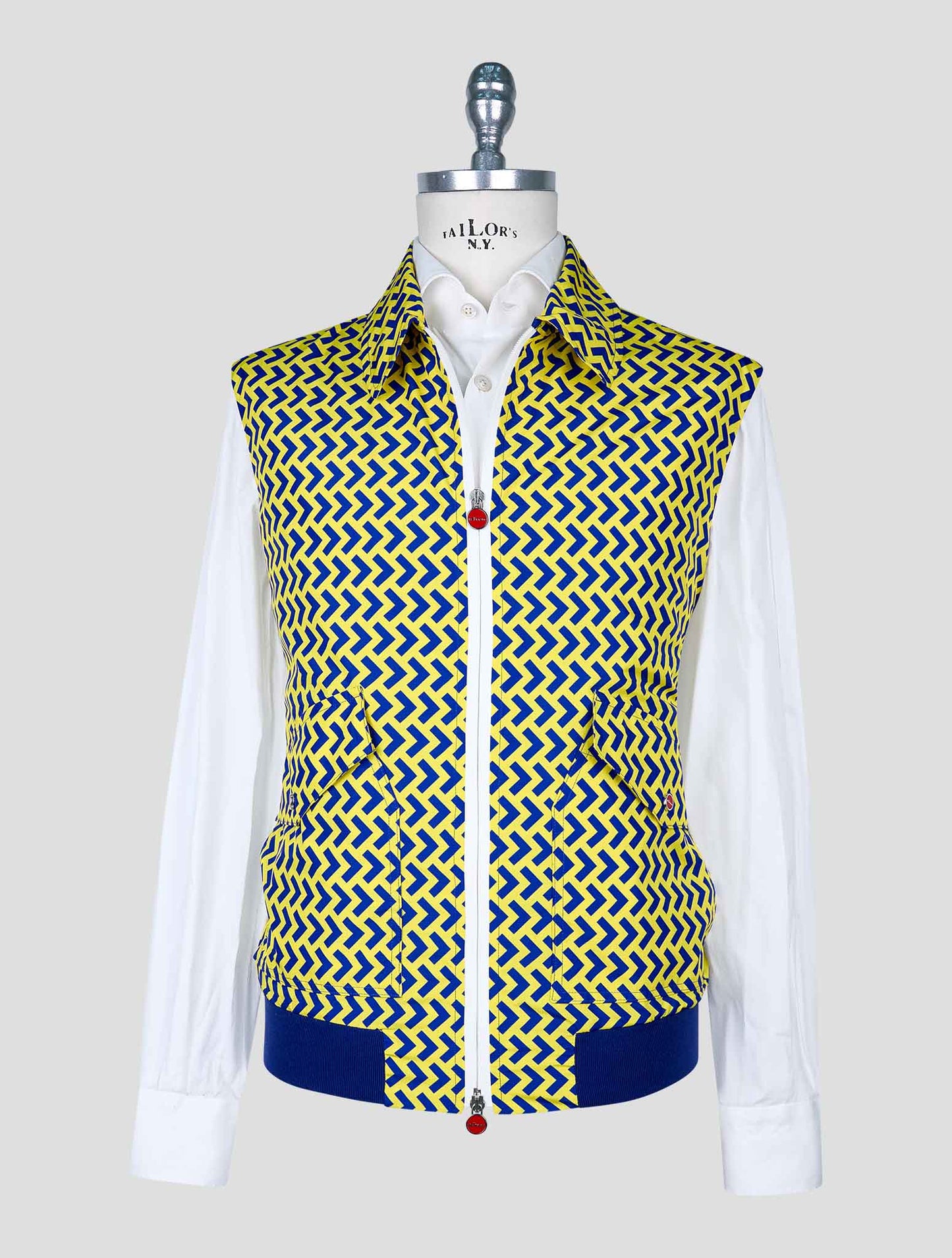 Kiton Yellow Blue Pl Coat
