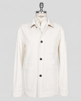 Kiton White Cotton Ea Coat