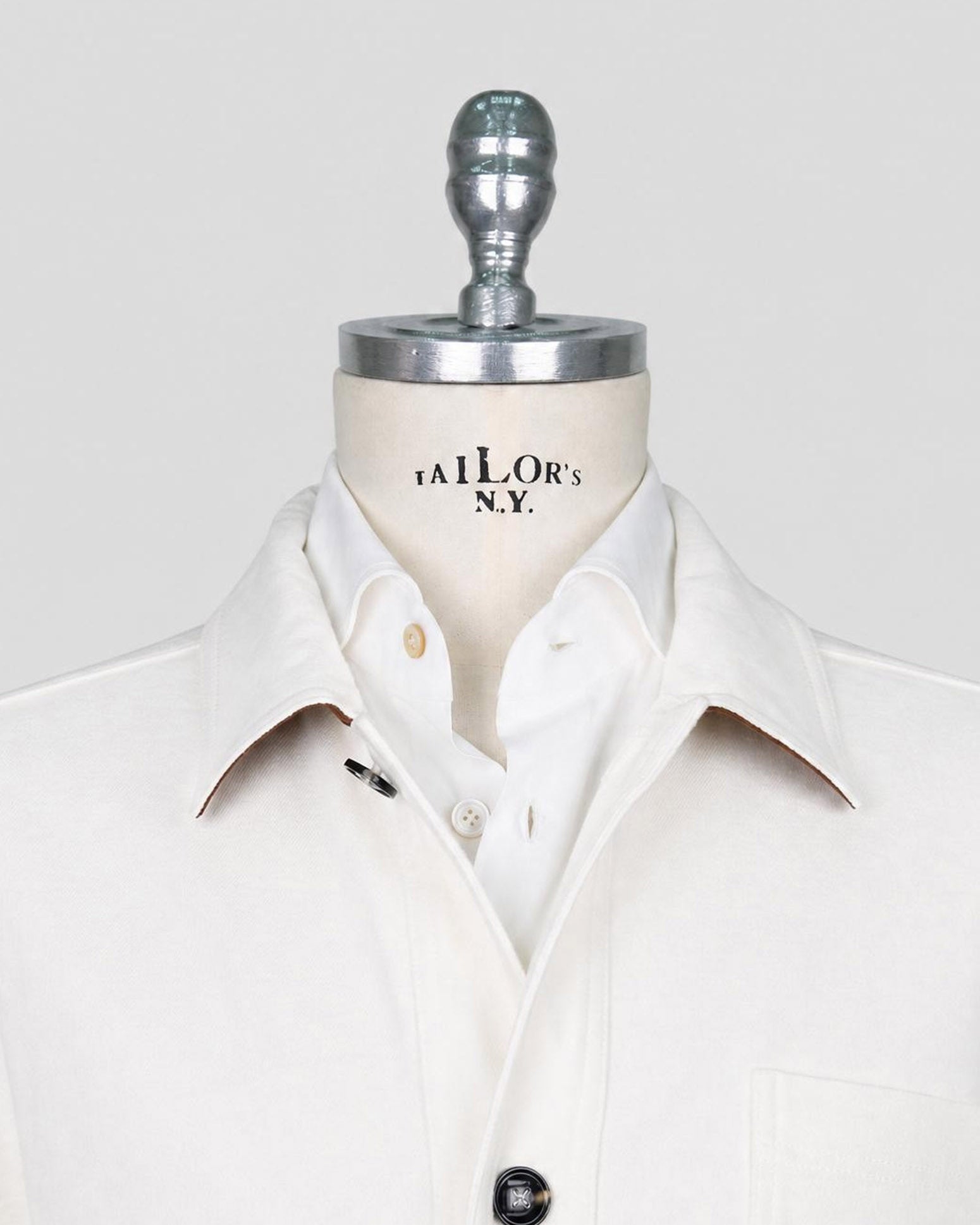 Kiton White Cotton Ea Coat