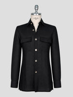 Kiton Black Linen Shirt
