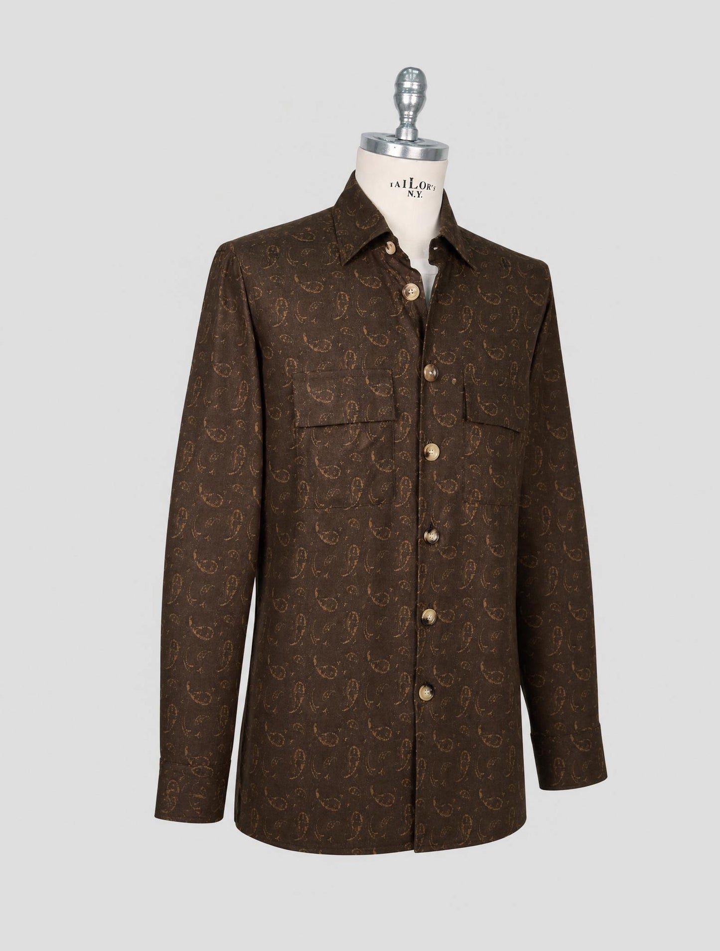 Kiton Brown Cotton Shirt