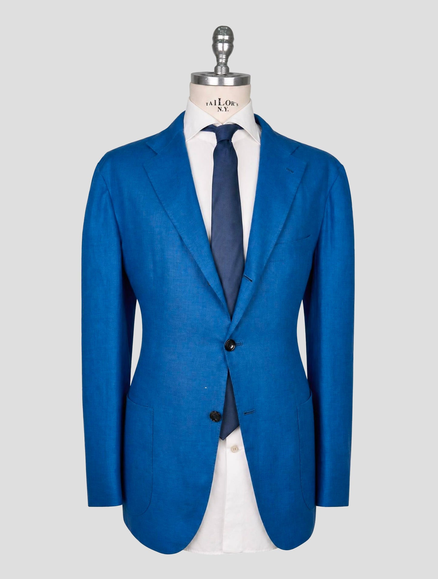Kiton Blue Linen Blazer