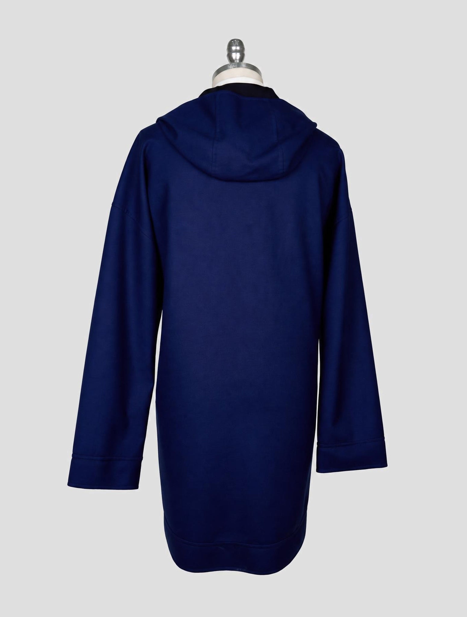Kiton Blue Wool Ea Overcoat