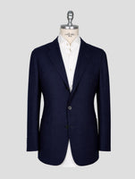 Kiton Blue Vicuna Perù Silk Blazer