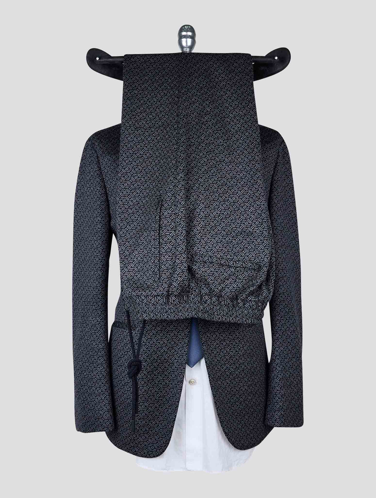 Kiton Knt Gray Wool Cashmere Pl Blazer