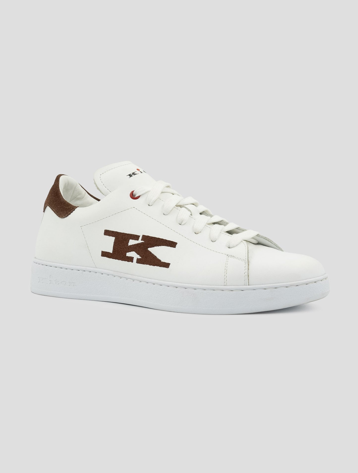 Kiton White Leather Sneakers