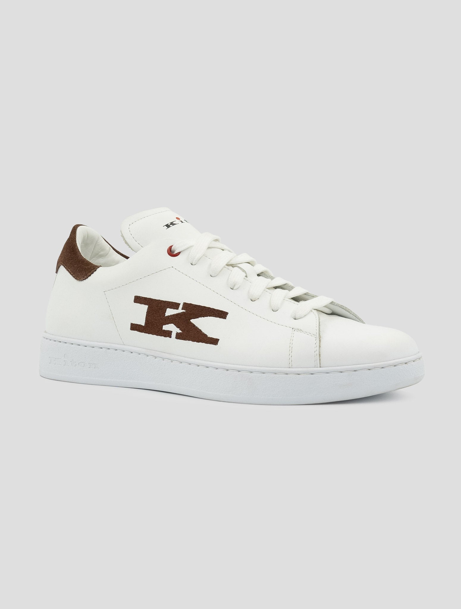 Kiton White Leather Sneakers