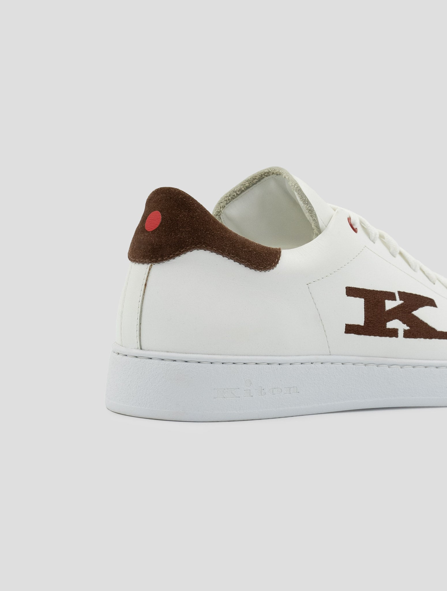 Kiton White Leather Sneakers