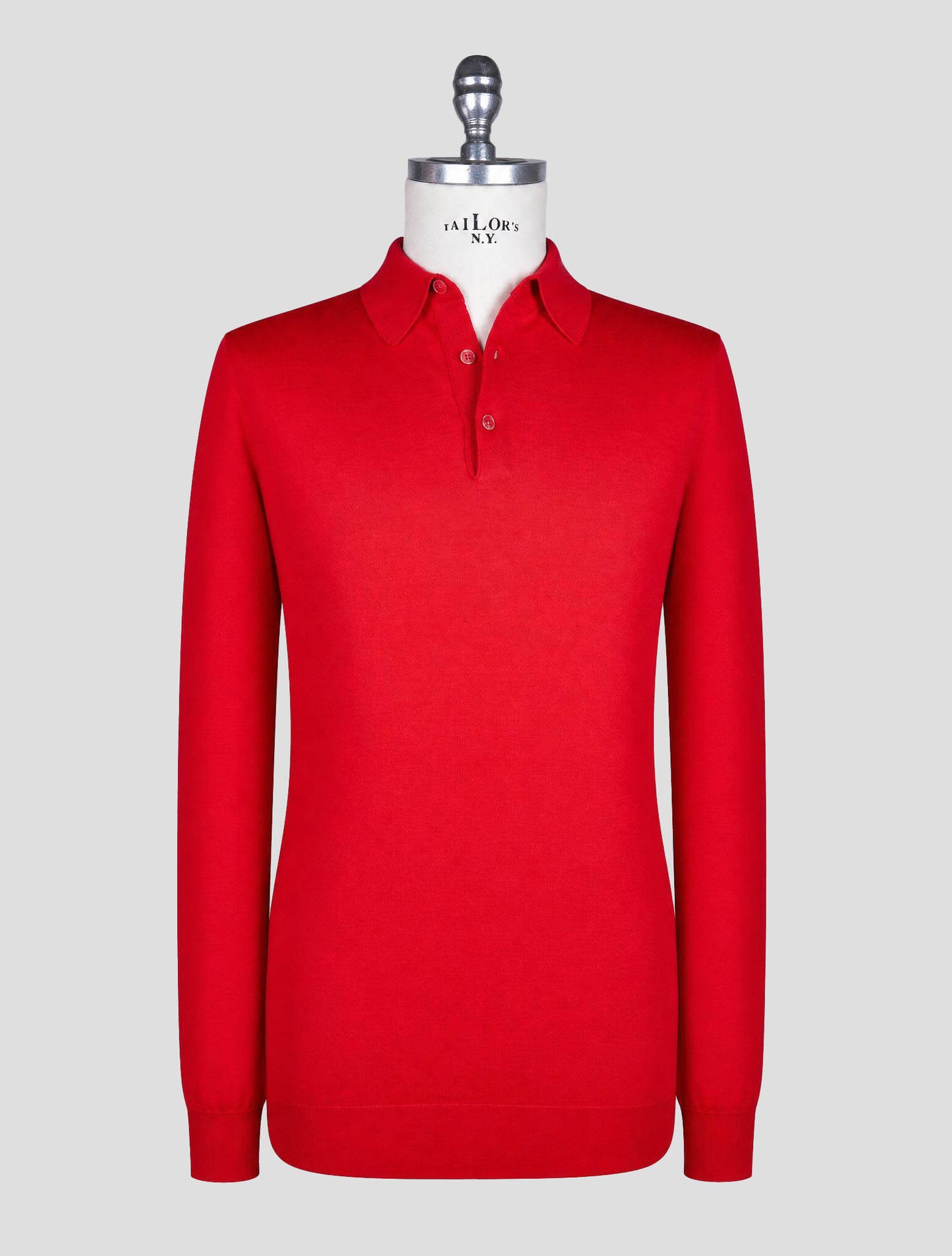 Kiton Red Cotton Sweater Polo