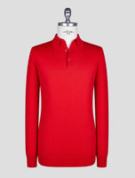 Kiton Red Cotton Sweater Polo